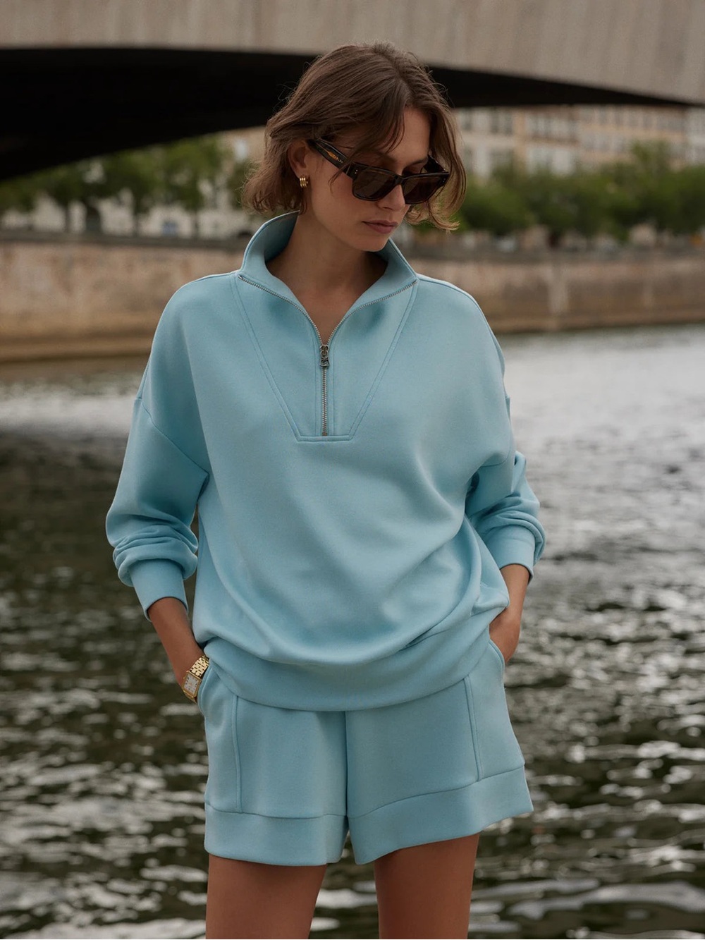 NWT VARLEY Hawley Half-Zip Sweat